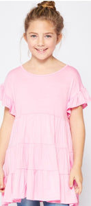 Baby Doll Ruffle Sleeve Tunic