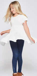 Baby Doll Ruffle Sleeve Tunic