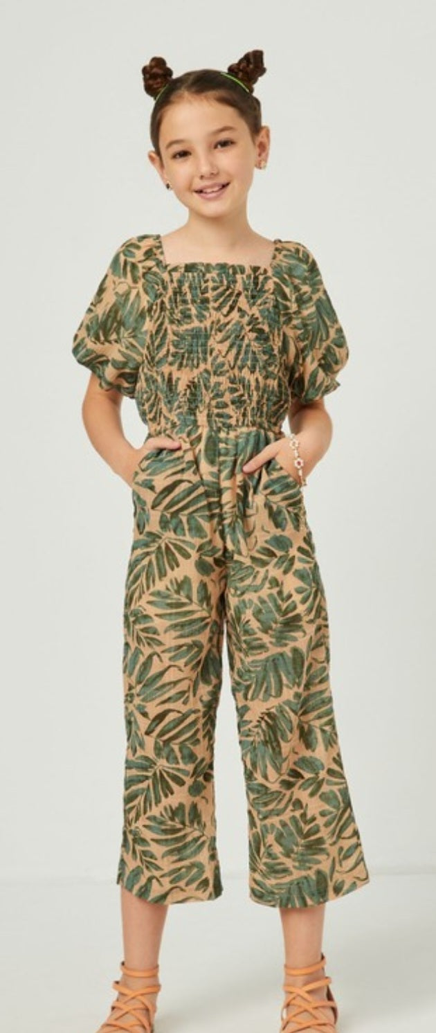 Tropical Leaf Print Jumper