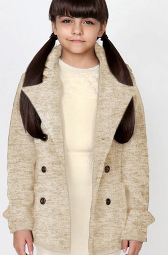 Girls peacoat jacket with hood